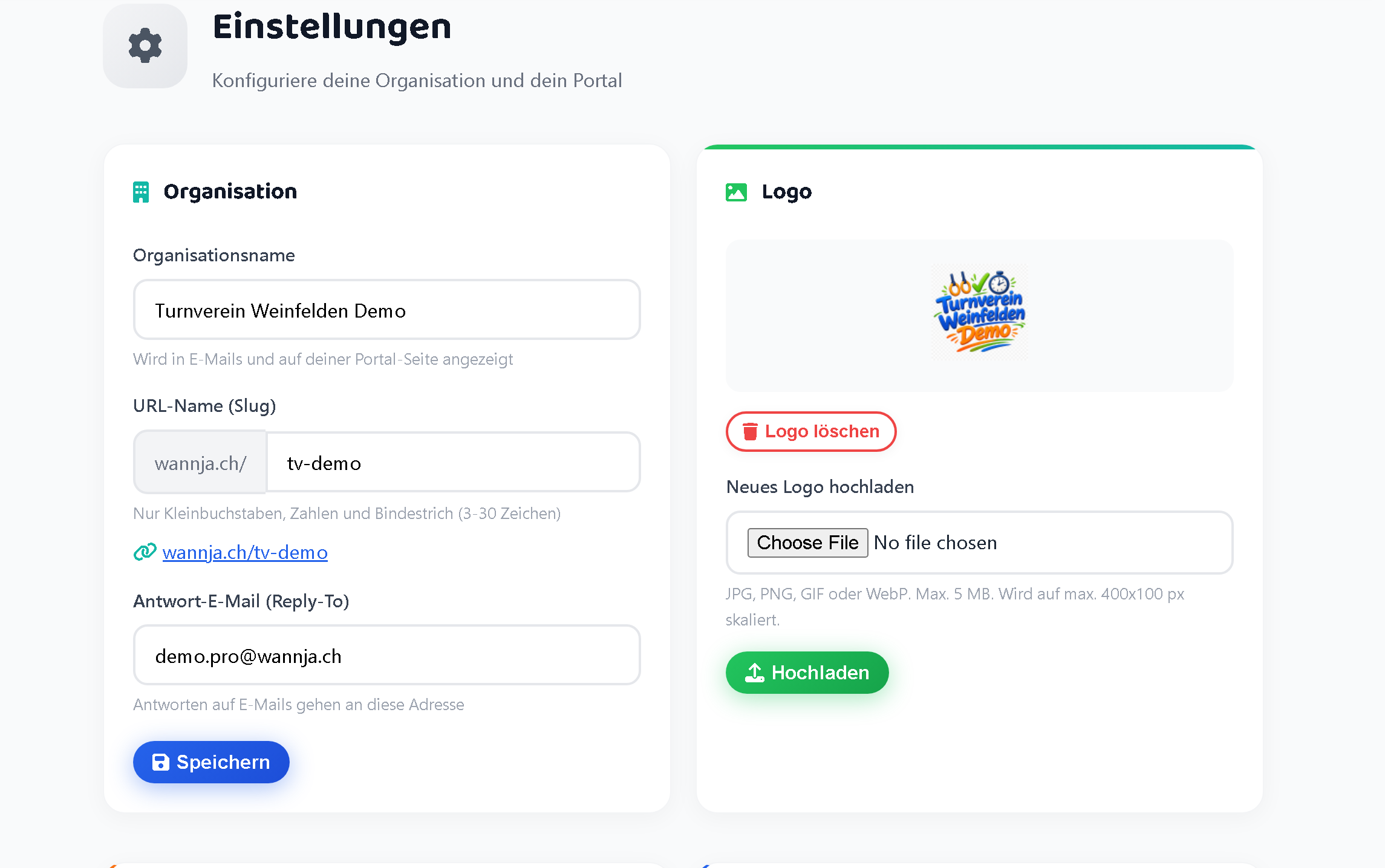 Branding und Portal-Einstellungen mit eigener Portal-URL